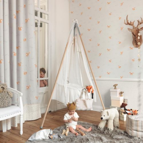 Image showing Curtains in a nursery