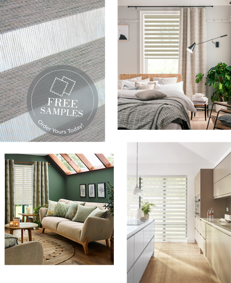 promotional image to offer free sample on blinds direct products 