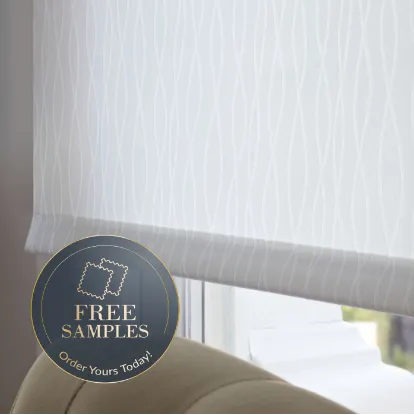 Are there patterned white roller blinds?