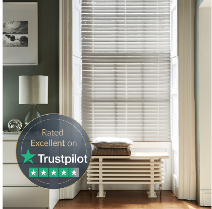 Where can you fit grey wooden blinds?