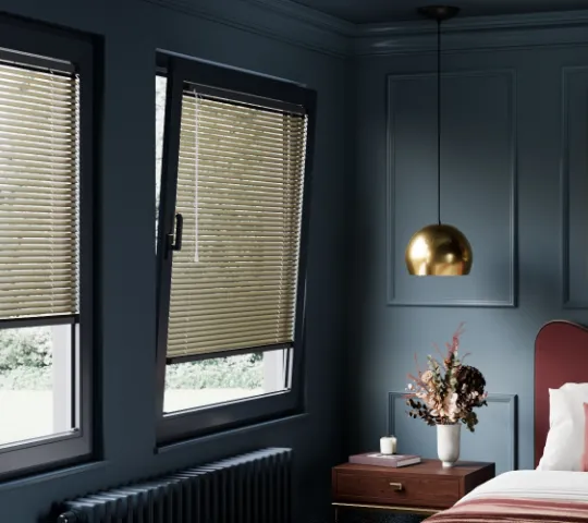 Easy Click No Drill Wooden Blinds