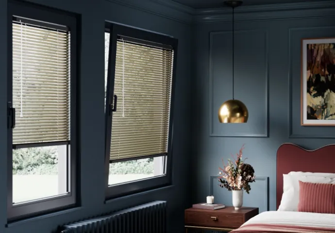 Easy Click No Drill Wooden Blinds