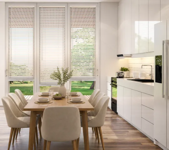 Easy Stick No Drill Wooden Blinds