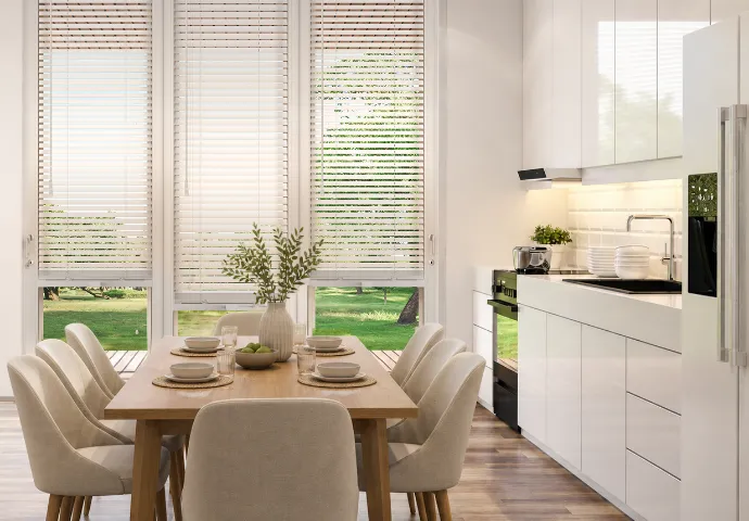 Easy Stick No Drill Wooden Blinds