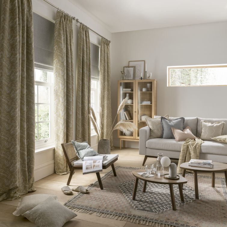 An image to show example of what premium living room curtains look like in a home