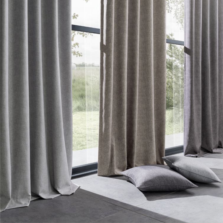 image to show example of how different coloured thermal curtains can be used in one room 