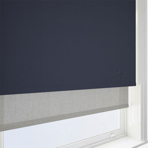 Peony & White Double Roller Blind Blinds Direct