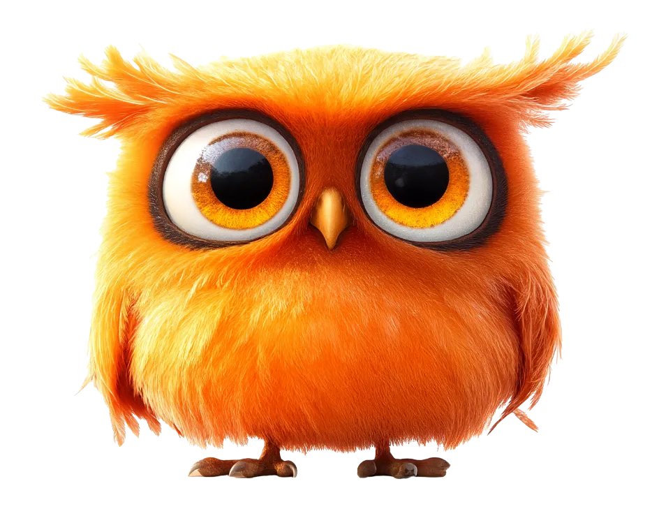 Image of an orange owl