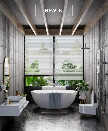 Aluminium Blinds in a bathroom