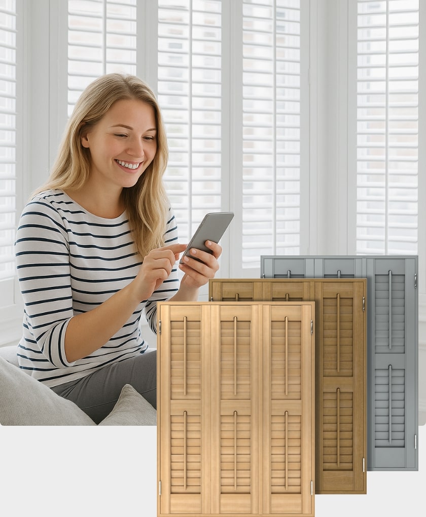 100% Real Wood Shutters