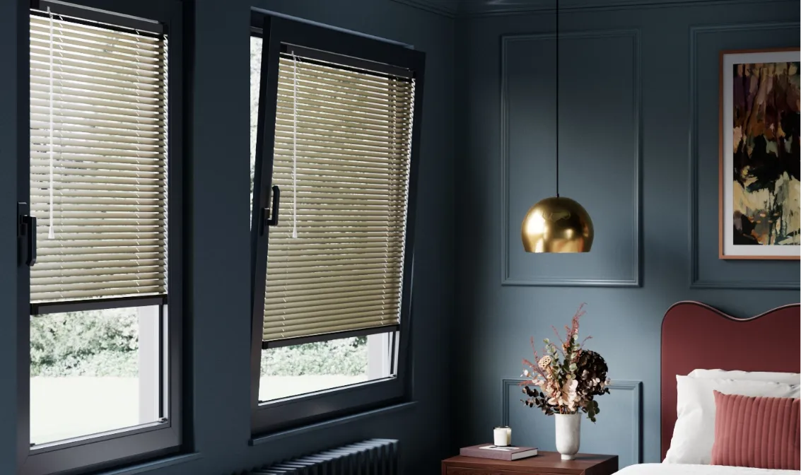 Image of Easy Click No Drill Wooden Blinds