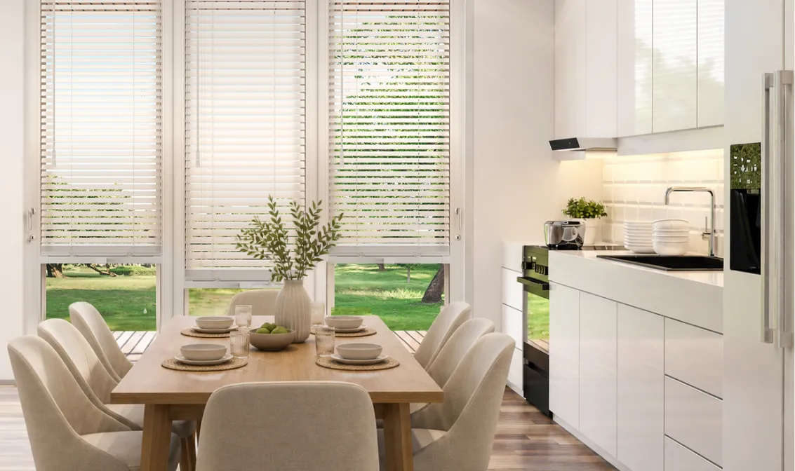 Image of Easy Stick No Drill Wooden Blinds