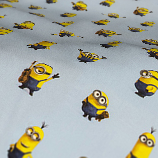 Minions Scatter Blue curtain