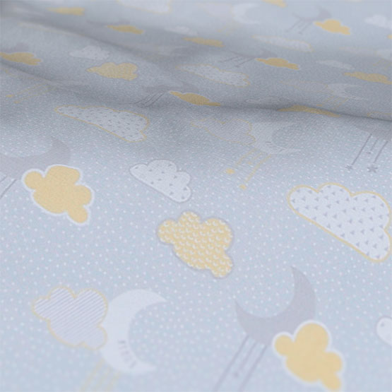 Olivia Bard Personalised Cloudscape Yellow curtain