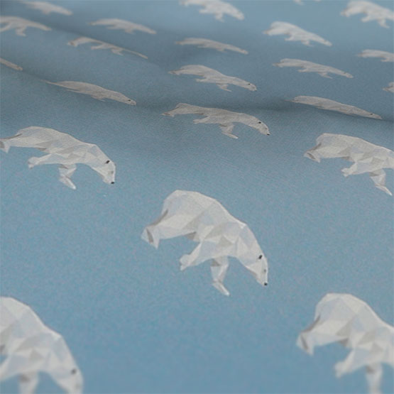 Touched By Design Polar Bear Blue curtain