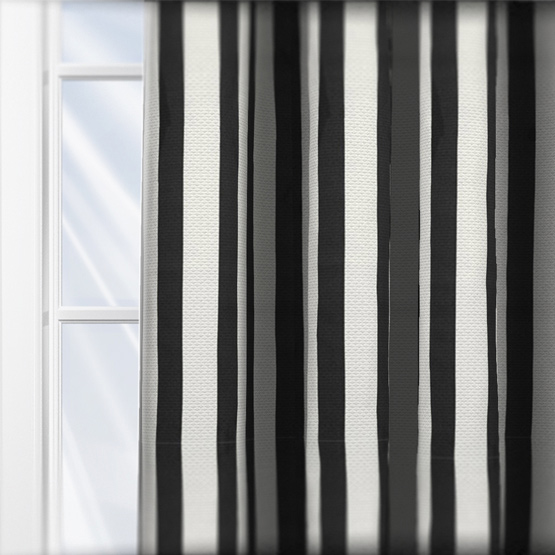 Casadeco Rayures bicolores Noir/Blanc curtain