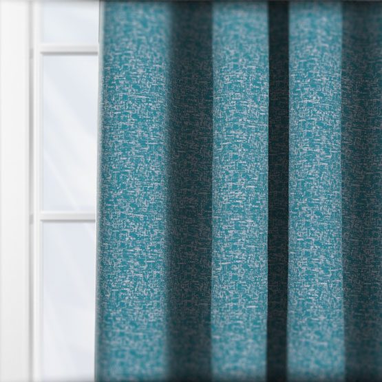 Casadeco Tissus Paso Doble Uni Turquoise curtain