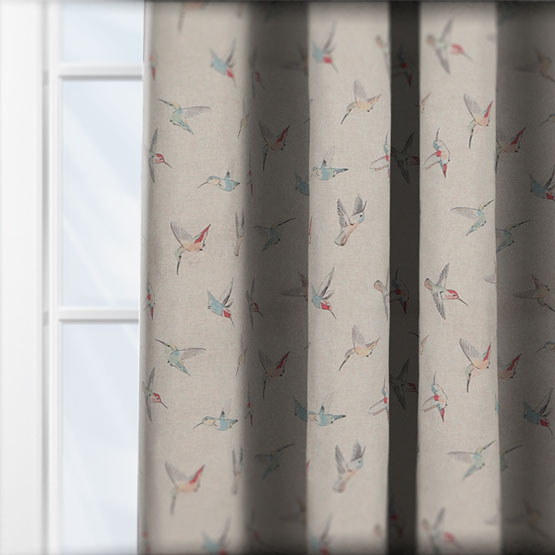 Clarke & Clarke Oasis Hummingbird Linen curtain