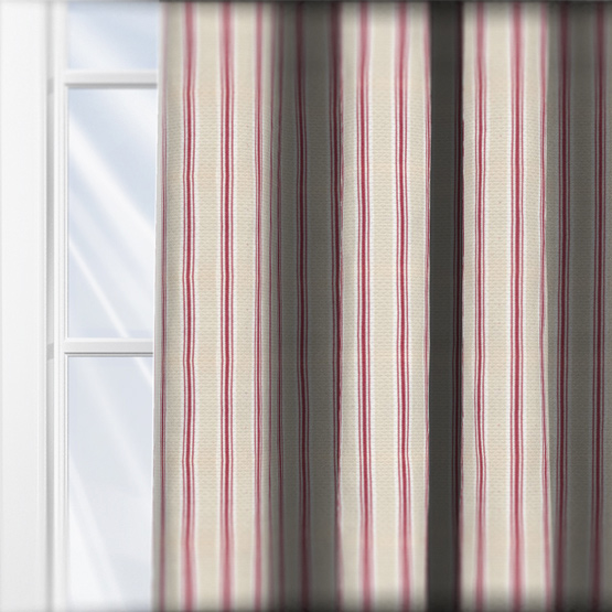 Fryetts Baystripe Rouge curtain
