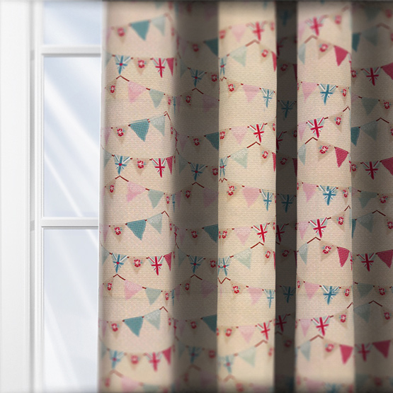 Fryetts Bunting Pink curtain