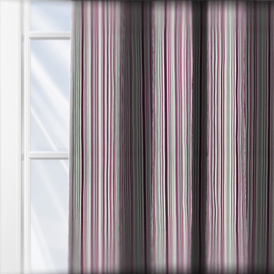 Fryetts Goa Stripe Berry curtain