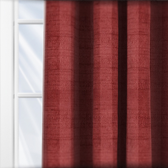 Fryetts Mono Stripe Red curtain