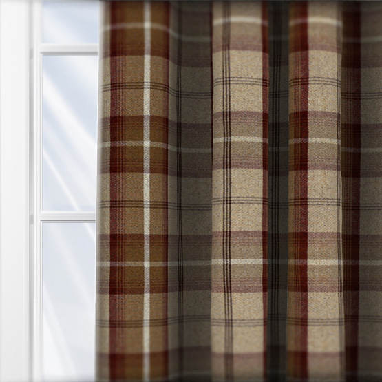 Fryetts Balmoral Mulberry curtain