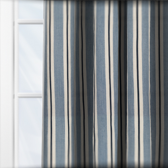 Fryetts Arley Stripe Denim curtain