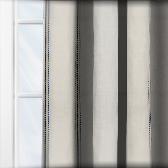 Fryetts Bromley Stripe Denim curtain