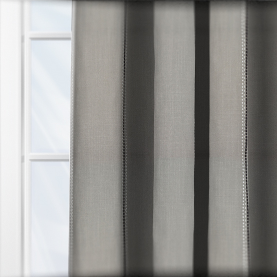 Fryetts Bromley Stripe Silver curtain
