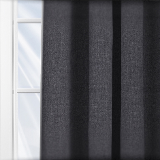 iLiv Hessian Plain Charcoal curtain