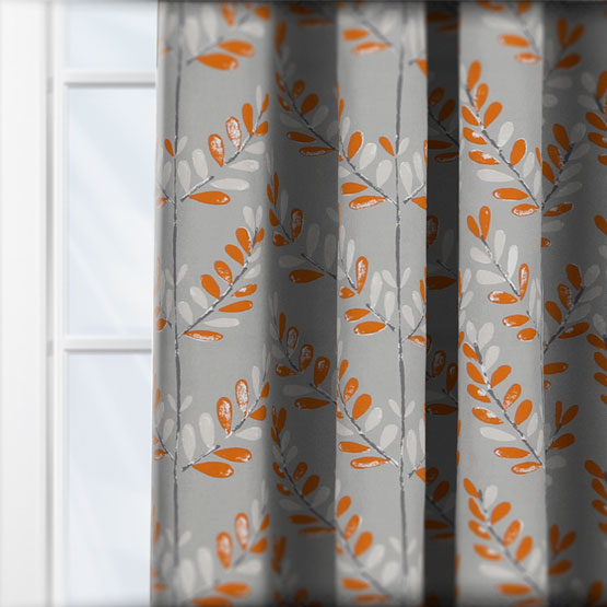 iLiv Scandi Sprig Tangerine curtain