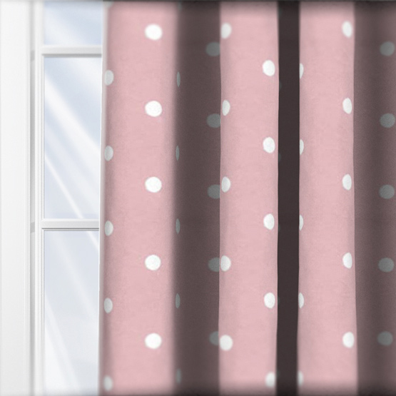 Touched by Design Dots Pink curtain