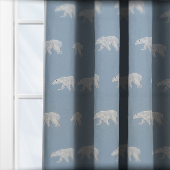 Touched By Design Polar Bear Blue curtain