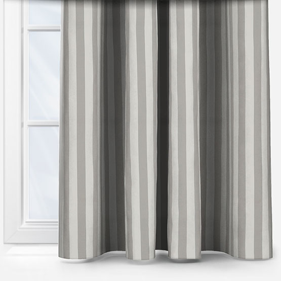 Casadeco Tissu Lily Rose Large Rayure Grise curtain