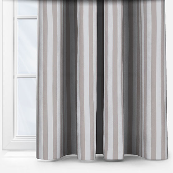 Casadeco Tissu Lily Rose Large Rayure Taupe curtain