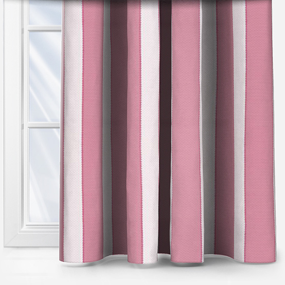 Clarke & Clarke Corduroy stripe Pink curtain