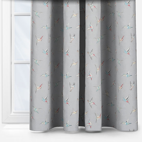 Clarke & Clarke Oasis Hummingbird Grey curtain