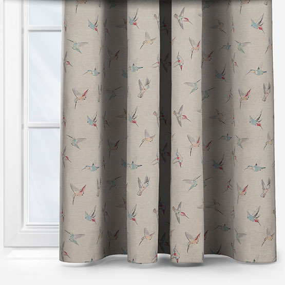Clarke & Clarke Oasis Hummingbird Linen curtain