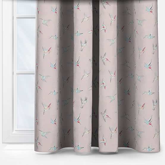Clarke & Clarke Oasis Hummingbird Pink curtain