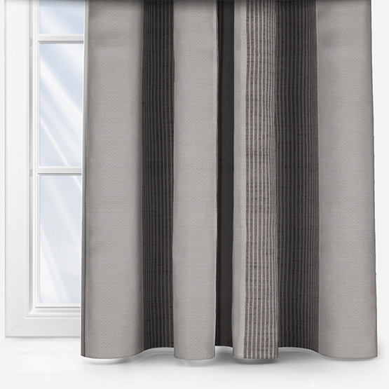 Fryetts Lynton Stripe Charcoal curtain