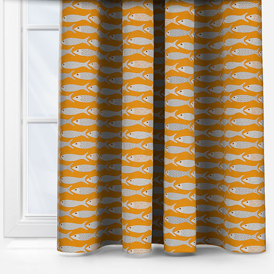 Fryetts Poisson Yellow curtain