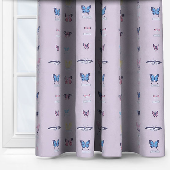 Olivia Bard Personalised Butterfly Pink curtain