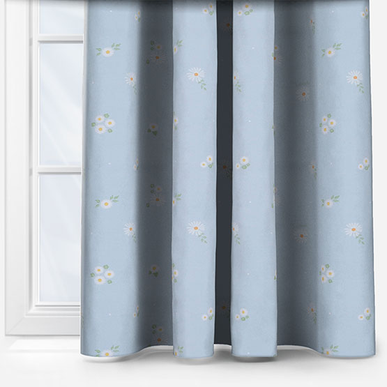 Olivia Bard Personalised Daisy Light Blue curtain