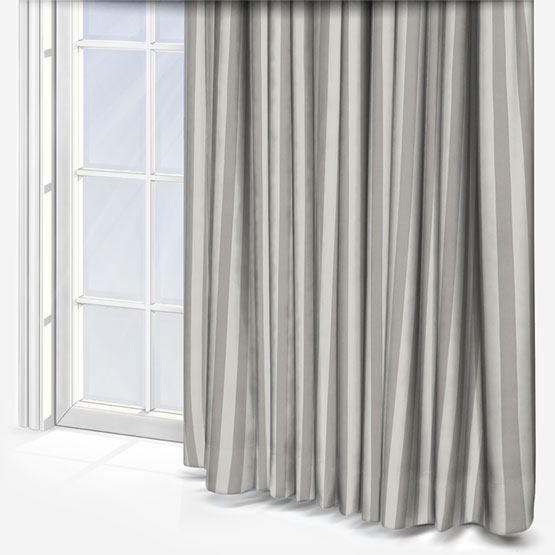 Casadeco Tissu Lily Rose Large Rayure Grise curtain