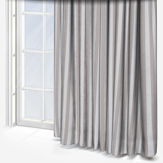 Casadeco Tissu Lily Rose Large Rayure Taupe curtain