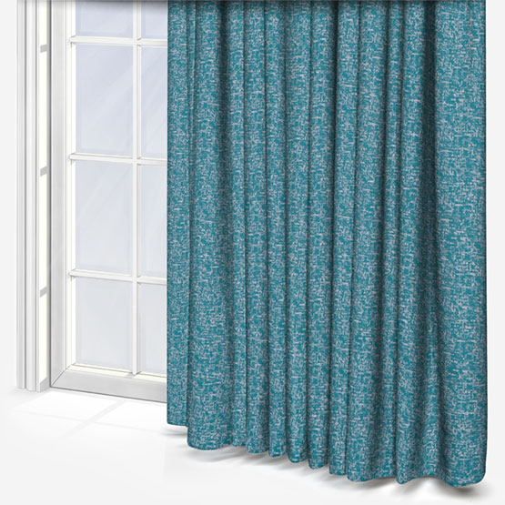 Casadeco Tissus Paso Doble Uni Turquoise curtain