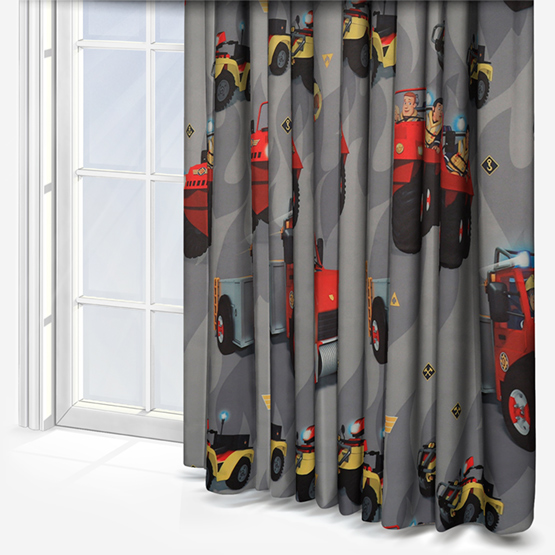 Fireman Sam Grey curtain