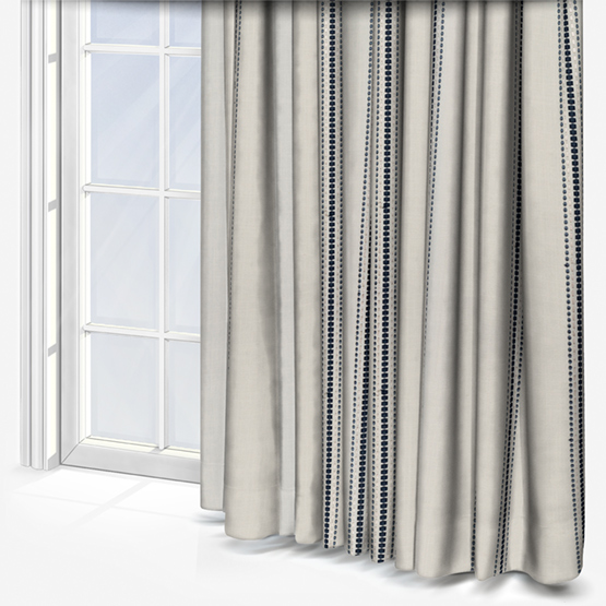 Fryetts Bromley Stripe Denim curtain