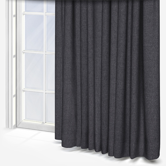 iLiv Hessian Plain Charcoal curtain